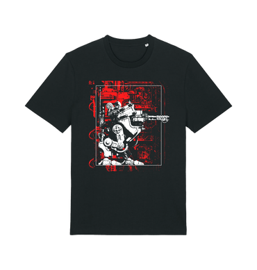 Black Printed T-shirt Front
