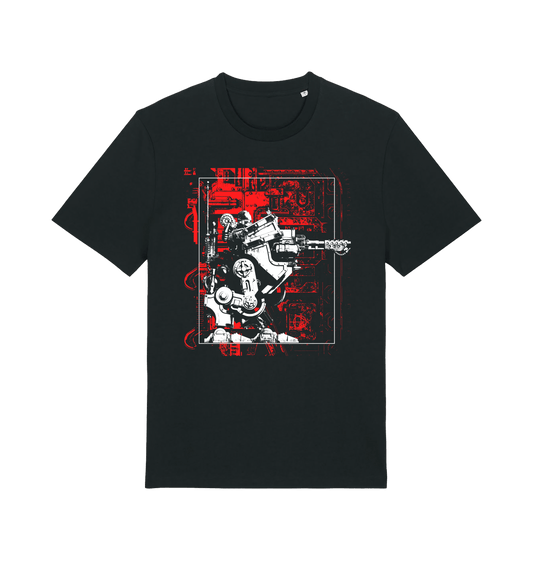 Black Printed T-shirt Front