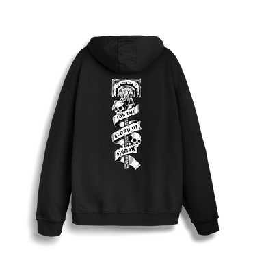 Black Printed Sweater Back