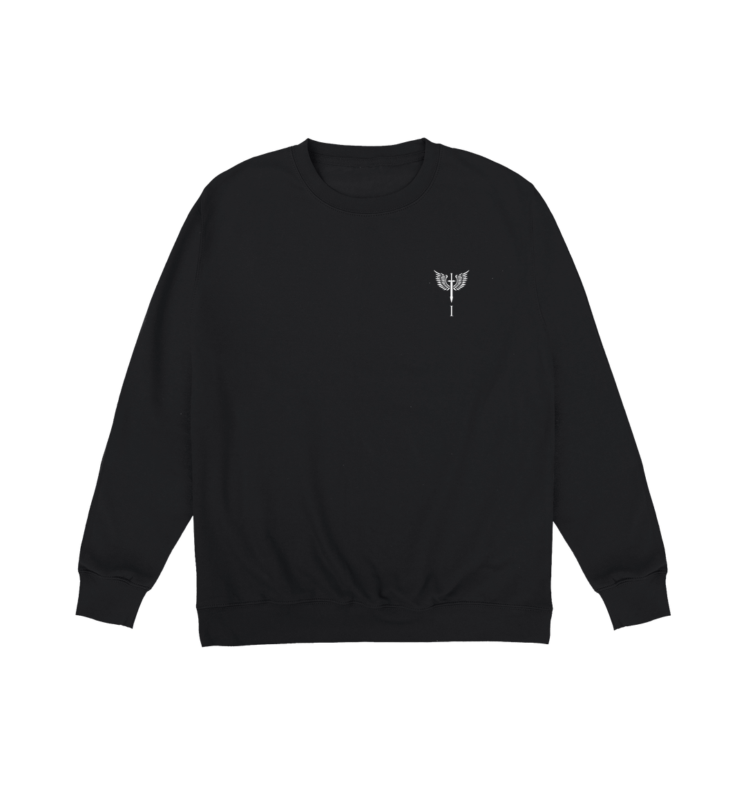 Deep Black Printed Sweater