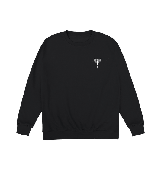 Deep Black Printed Sweater