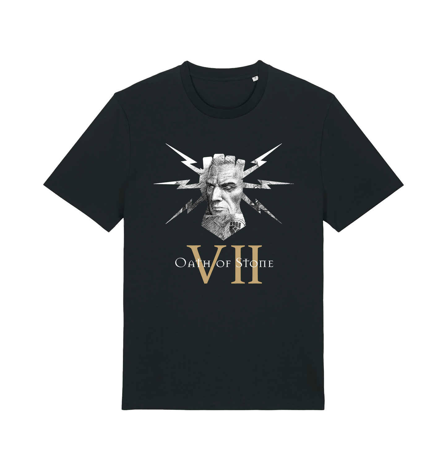 Black Printed T-shirt Front