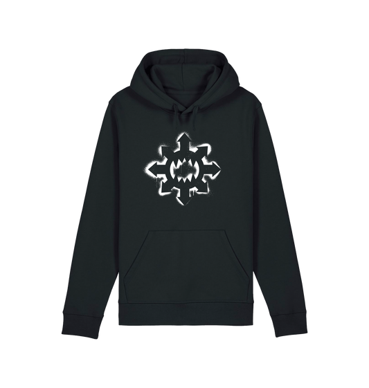 Black Printed Hoody Front
