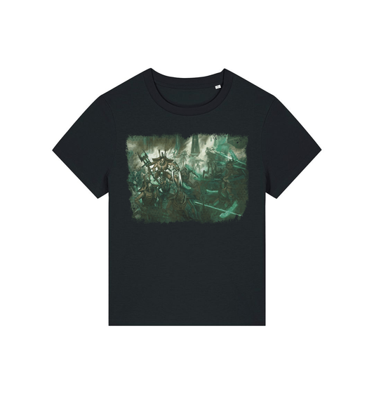 Black Printed T-shirt Front