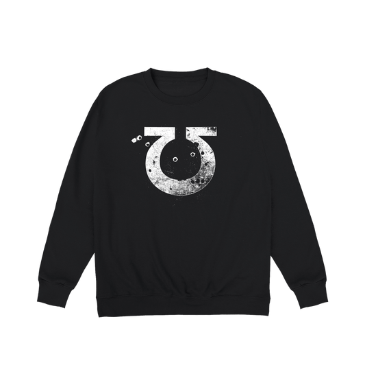 Deep Black Printed Sweater