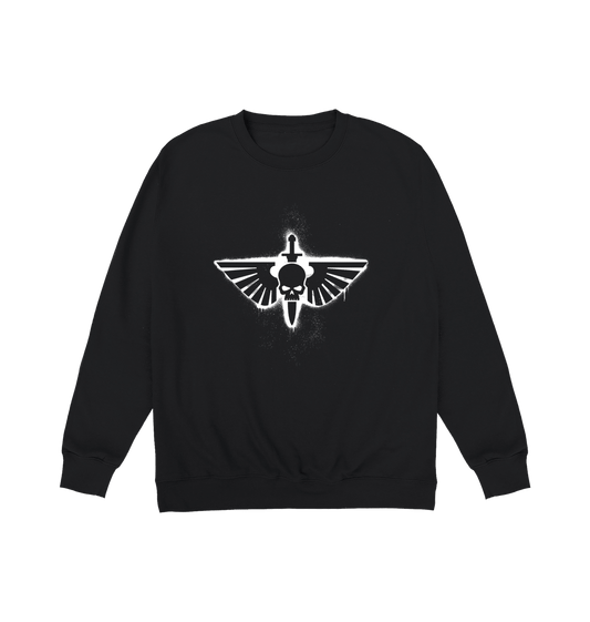 Deep Black Printed Sweater