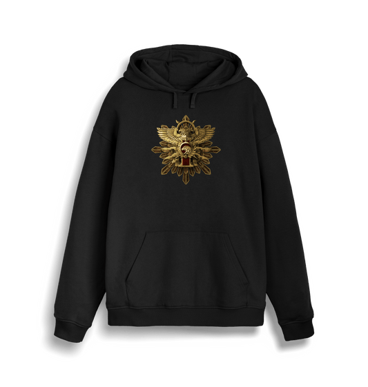 Black Printed Sweater Front