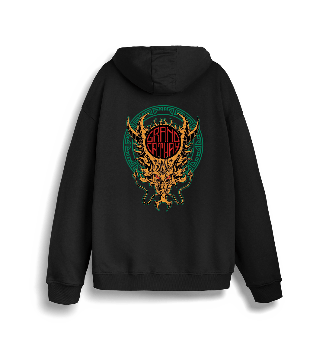 Black Printed Sweater Back