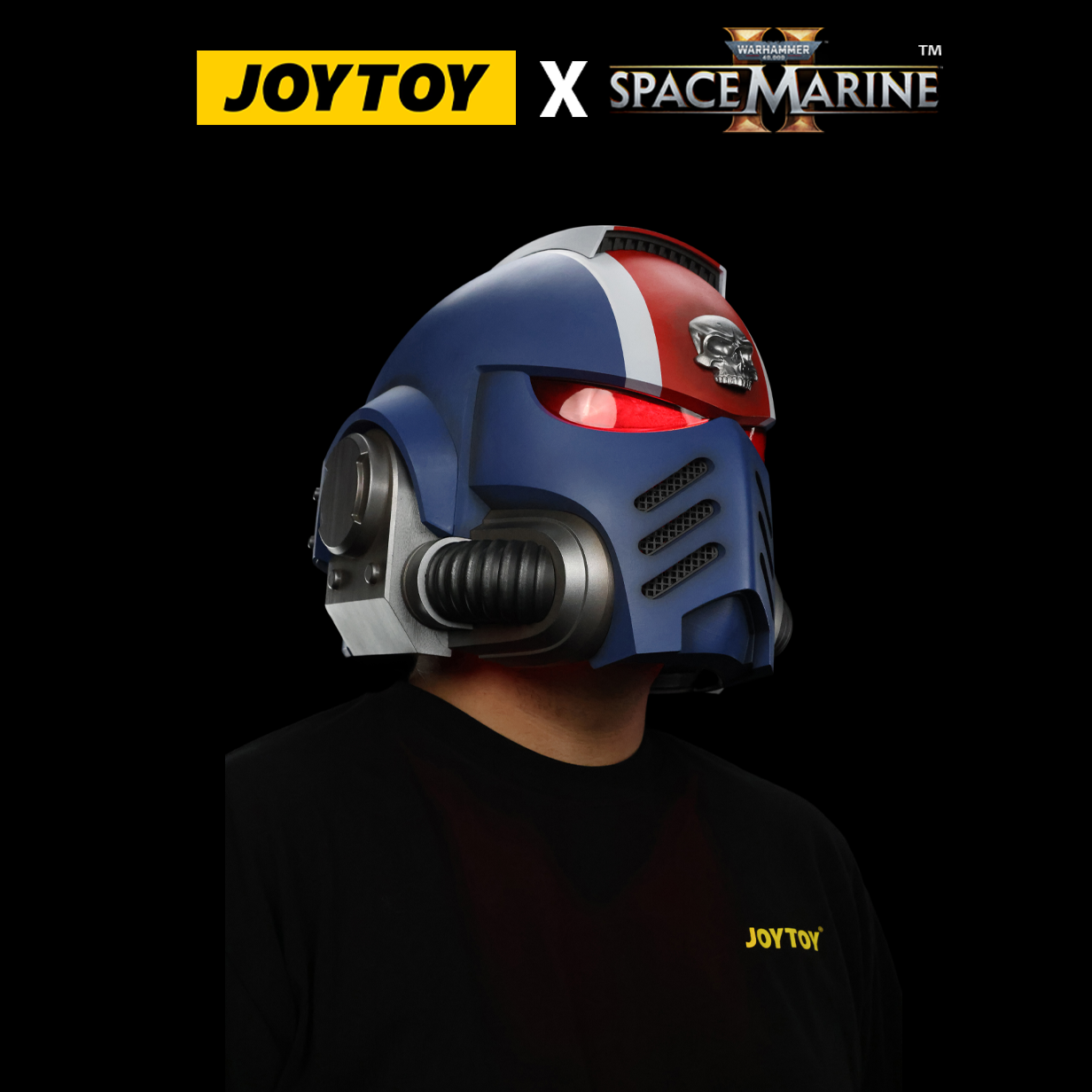 JoyToy Warhammer 40,000: Space Marine 2 Lieutenant Titus’ Mk X Helmet Bundle (1:1 Scale) Preorder