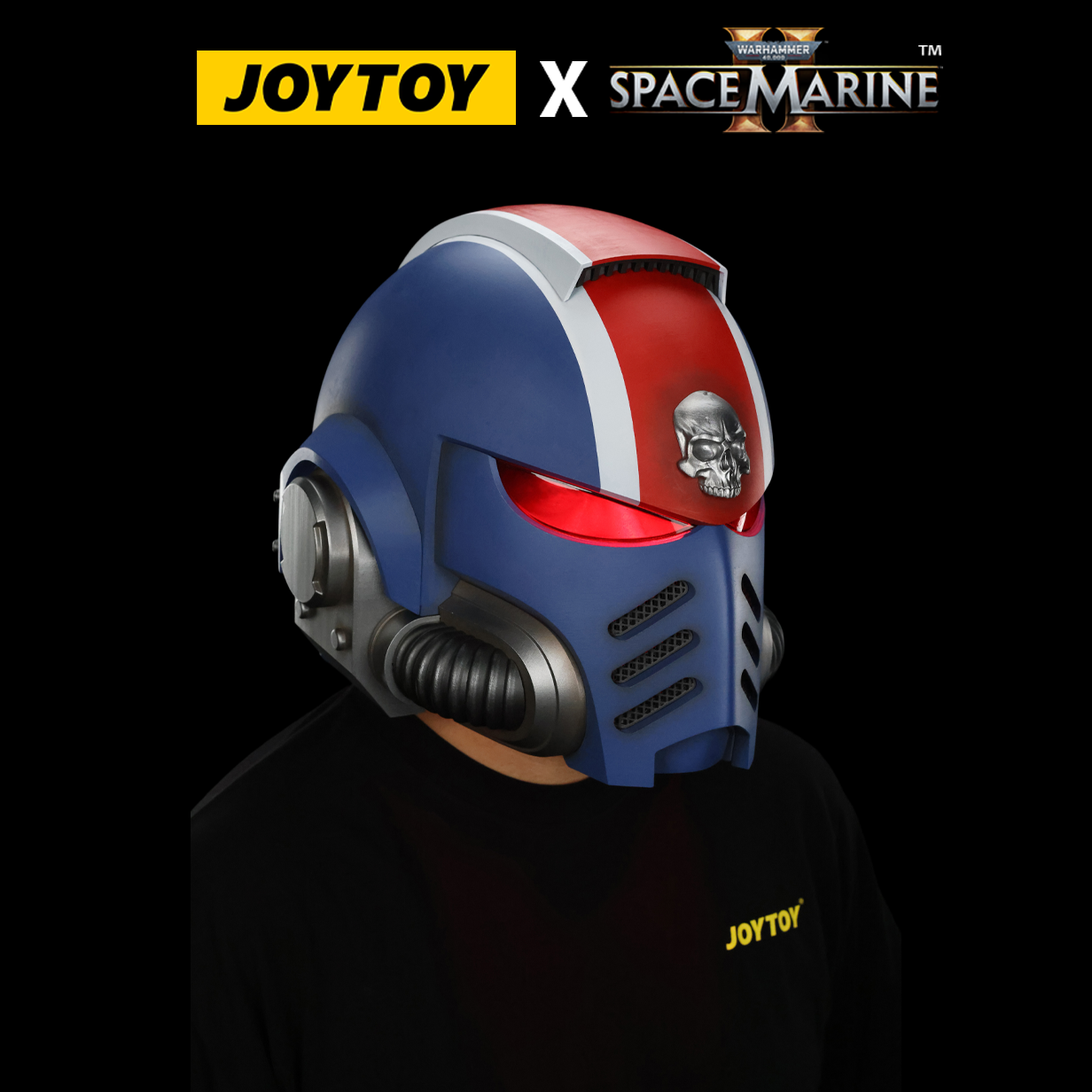 JoyToy Warhammer 40,000: Space Marine 2 Lieutenant Titus’ Mk X Helmet Bundle (1:1 Scale) Preorder