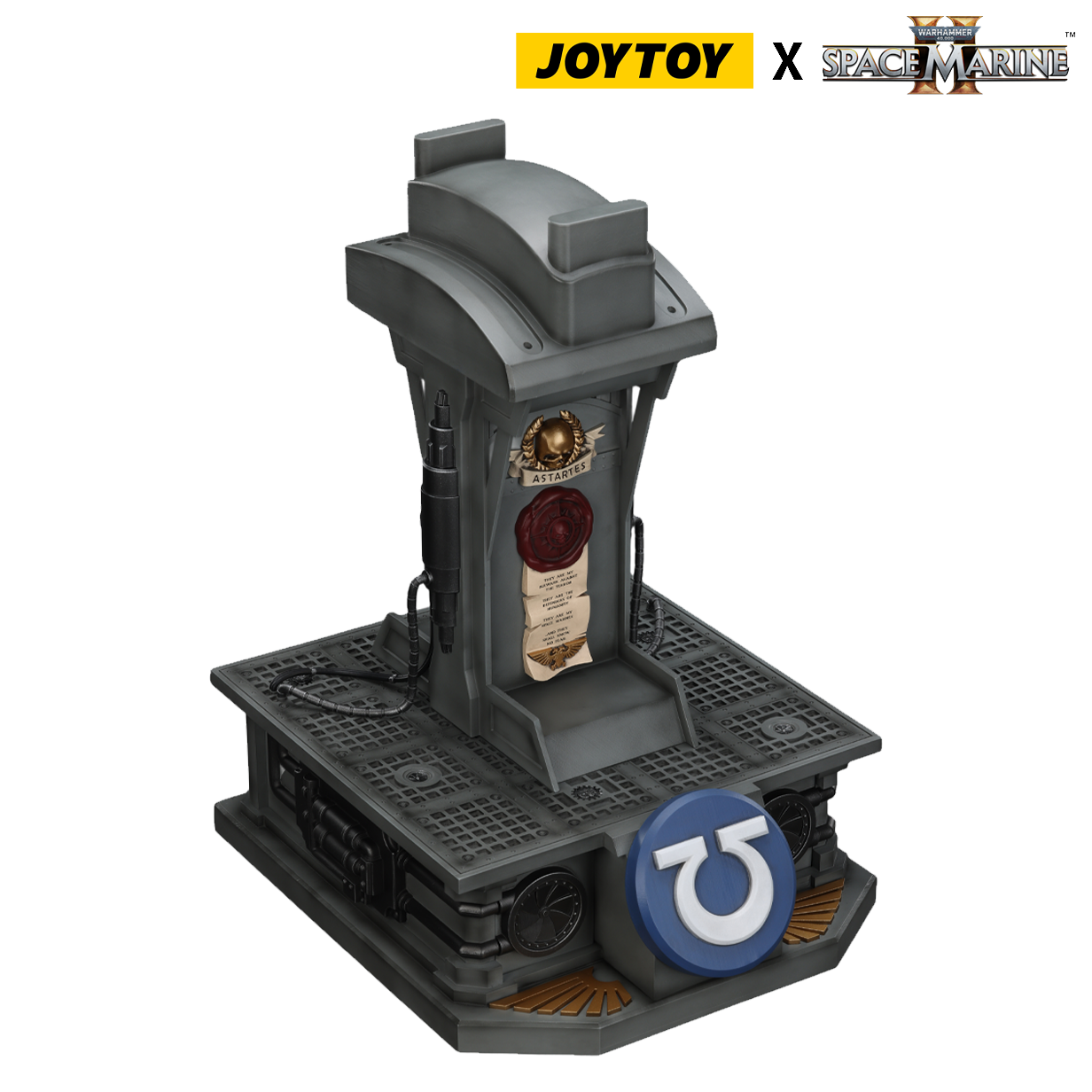 JoyToy Warhammer 40,000: Space Marine 2 Lieutenant Titus’ Mk X Helmet Bundle (1:1 Scale) Preorder