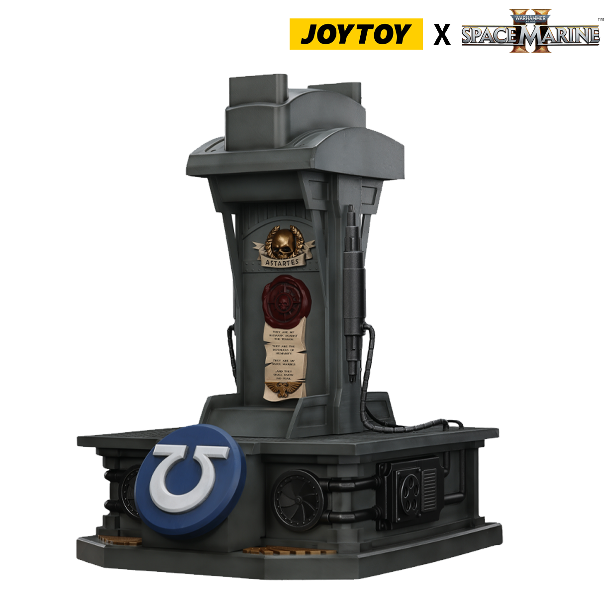 JoyToy Warhammer 40,000: Space Marine 2 Lieutenant Titus’ Mk X Helmet Bundle (1:1 Scale) Preorder