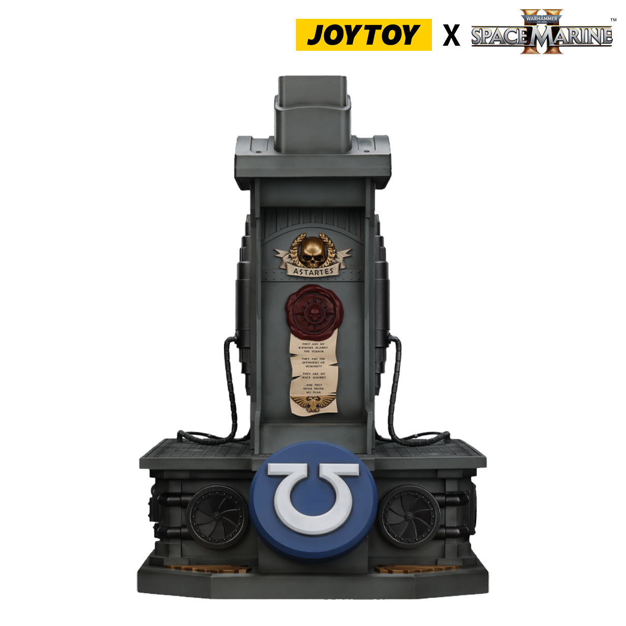 JoyToy Warhammer 40,000: Space Marine 2 Lieutenant Titus’ Mk X Helmet Bundle (1:1 Scale) Preorder