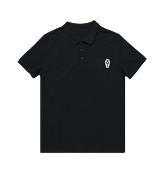 Black Necron Grey Icon Polo Shirt