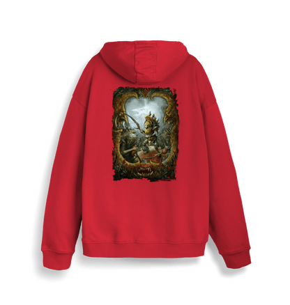 Red Printed Sweater Back