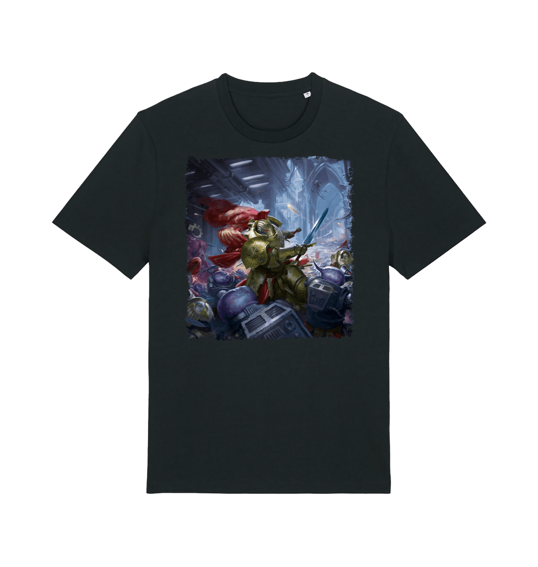 Black Printed T-shirt Front