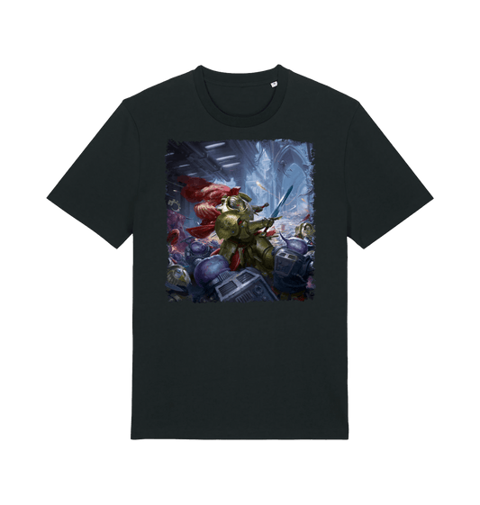 Black Printed T-shirt Front