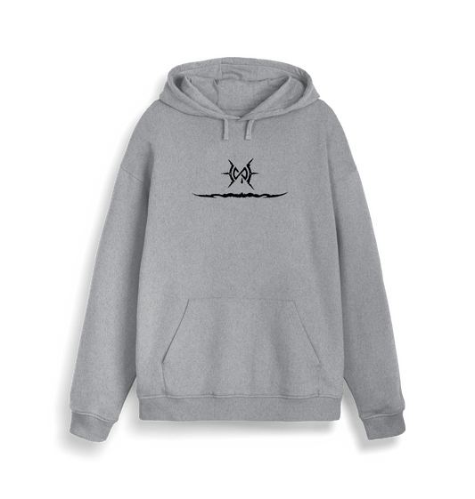 Heather Grey Printed Sweater Front