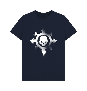 Navy Blue Slaves to Darkness Graffiti Insignia T Shirt