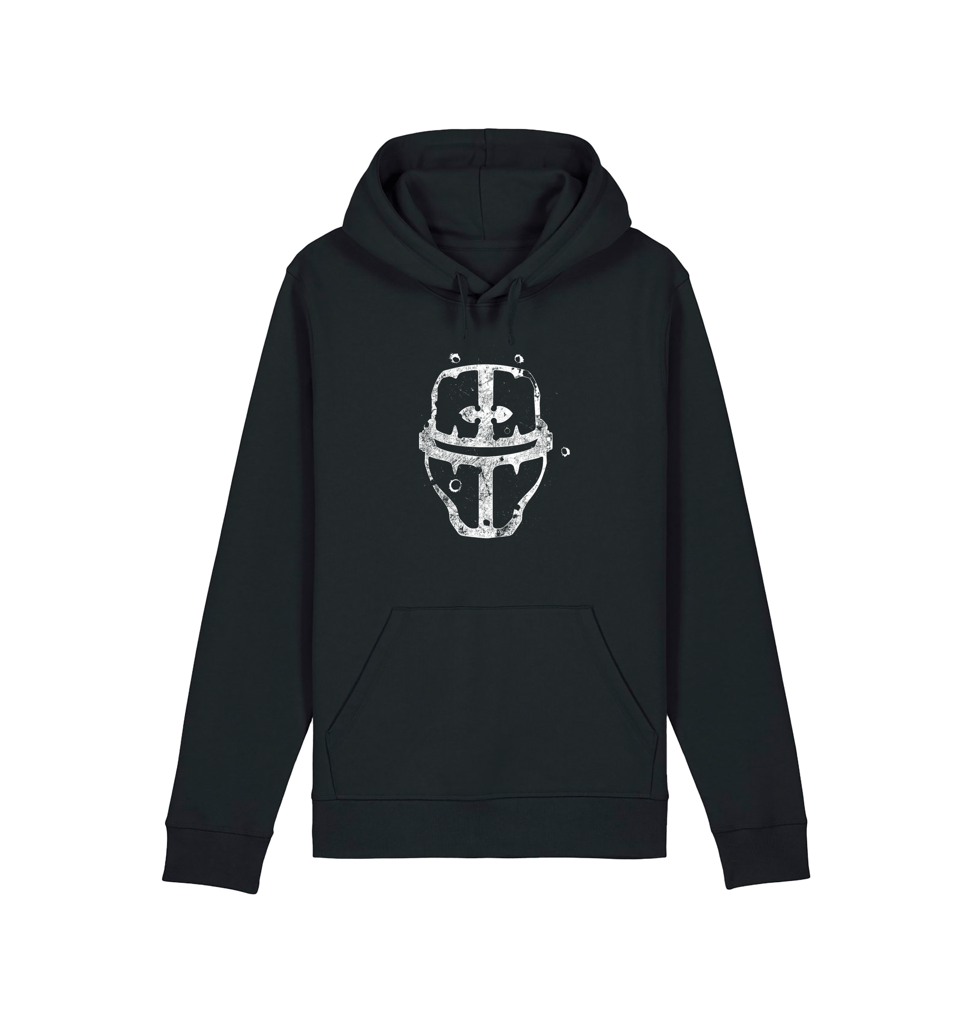 Black Printed Hoody Front