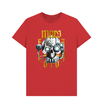 Red Adeptus Mechanicus Servo-skull T Shirt