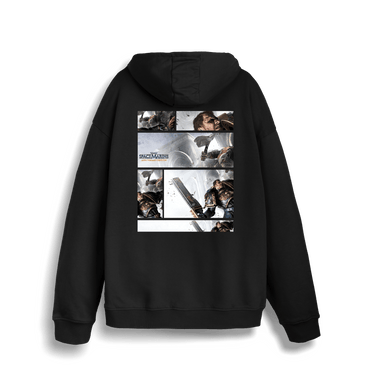 Black Printed Sweater Back