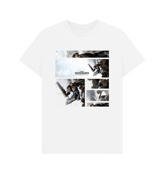 White Warhammer 40,000: Space Marine Anniversary Edition Collage T Shirt