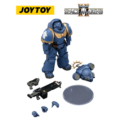JOYTOY Warhammer 40,000: Space Marine 2 - Game Edition Ultramarines Heavy Intercessor with Heavy Bolt Rifle and Bolt Pistol (1/18 Scale) Preorder
