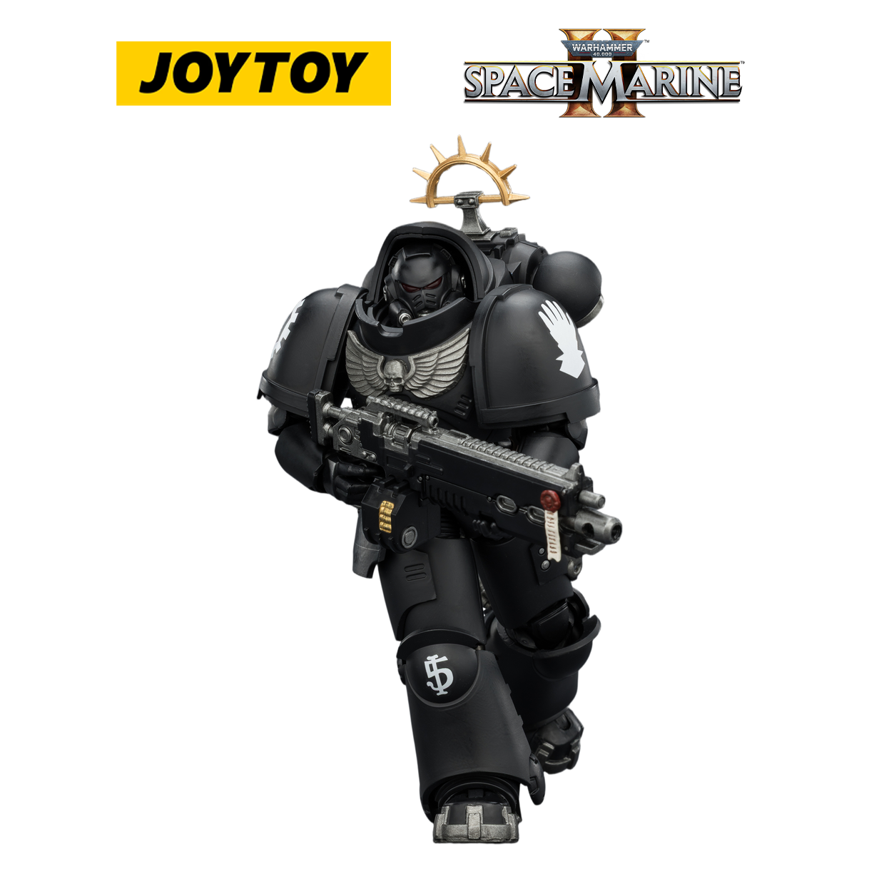 JOYTOY Warhammer 40,000: Space Marine 2 - Game Edition Iron Hands Heavy Intercessor with Heavy Bolt Rifle and Bolt Pistol (1/18 Scale)