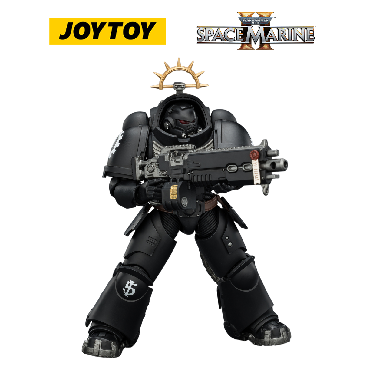 JOYTOY Warhammer 40,000: Space Marine 2 - Game Edition Iron Hands Heavy Intercessor with Heavy Bolt Rifle and Bolt Pistol (1/18 Scale)