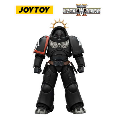 JOYTOY Warhammer 40,000: Space Marine 2 - Game Edition Raven Guard Heavy Intercessor with Heavy Bolt Rifle and Bolt Pistol (1/18 Scale) Preorder