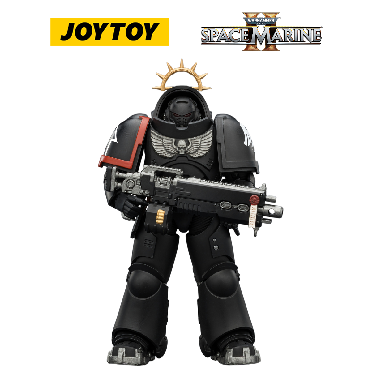 JOYTOY Warhammer 40,000: Space Marine 2 - Game Edition Raven Guard Heavy Intercessor with Heavy Bolt Rifle and Bolt Pistol (1/18 Scale) Preorder