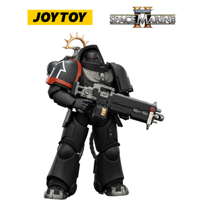 JOYTOY Warhammer 40,000: Space Marine 2 - Game Edition Raven Guard Heavy Intercessor with Heavy Bolt Rifle and Bolt Pistol (1/18 Scale) Preorder