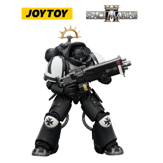 JOYTOY Warhammer 40,000: Space Marine 2 - Game Edition Black Templars Heavy Intercessor with Heavy Bolt Rifle and Bolt Pistol (1/18 Scale) Preorder