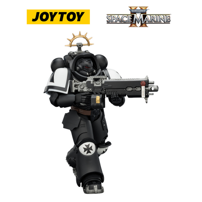 JOYTOY Warhammer 40,000: Space Marine 2 - Game Edition Black Templars Heavy Intercessor with Heavy Bolt Rifle and Bolt Pistol (1/18 Scale)