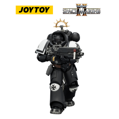 JOYTOY Warhammer 40,000: Space Marine 2 - Game Edition Black Templars Heavy Intercessor with Heavy Bolt Rifle and Bolt Pistol (1/18 Scale)