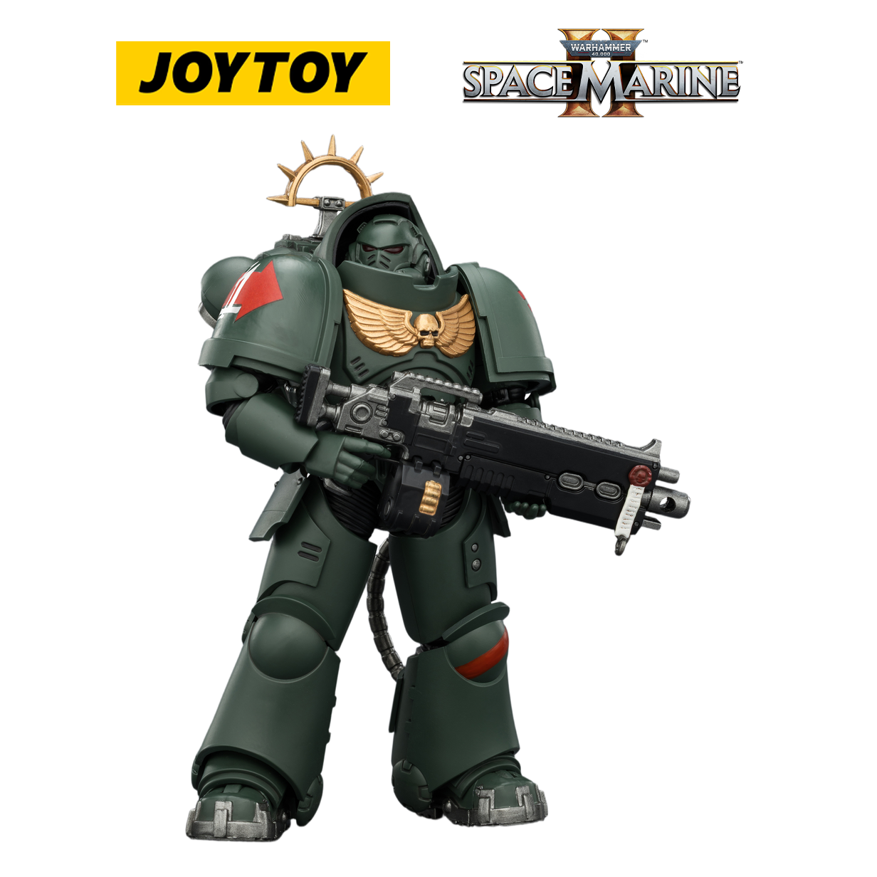 JOYTOY Warhammer 40,000: Space Marine 2 - Game Edition Dark Angels Heavy Intercessor with Heavy Bolt Rifle and Bolt Pistol (1/18 Scale) Preorder