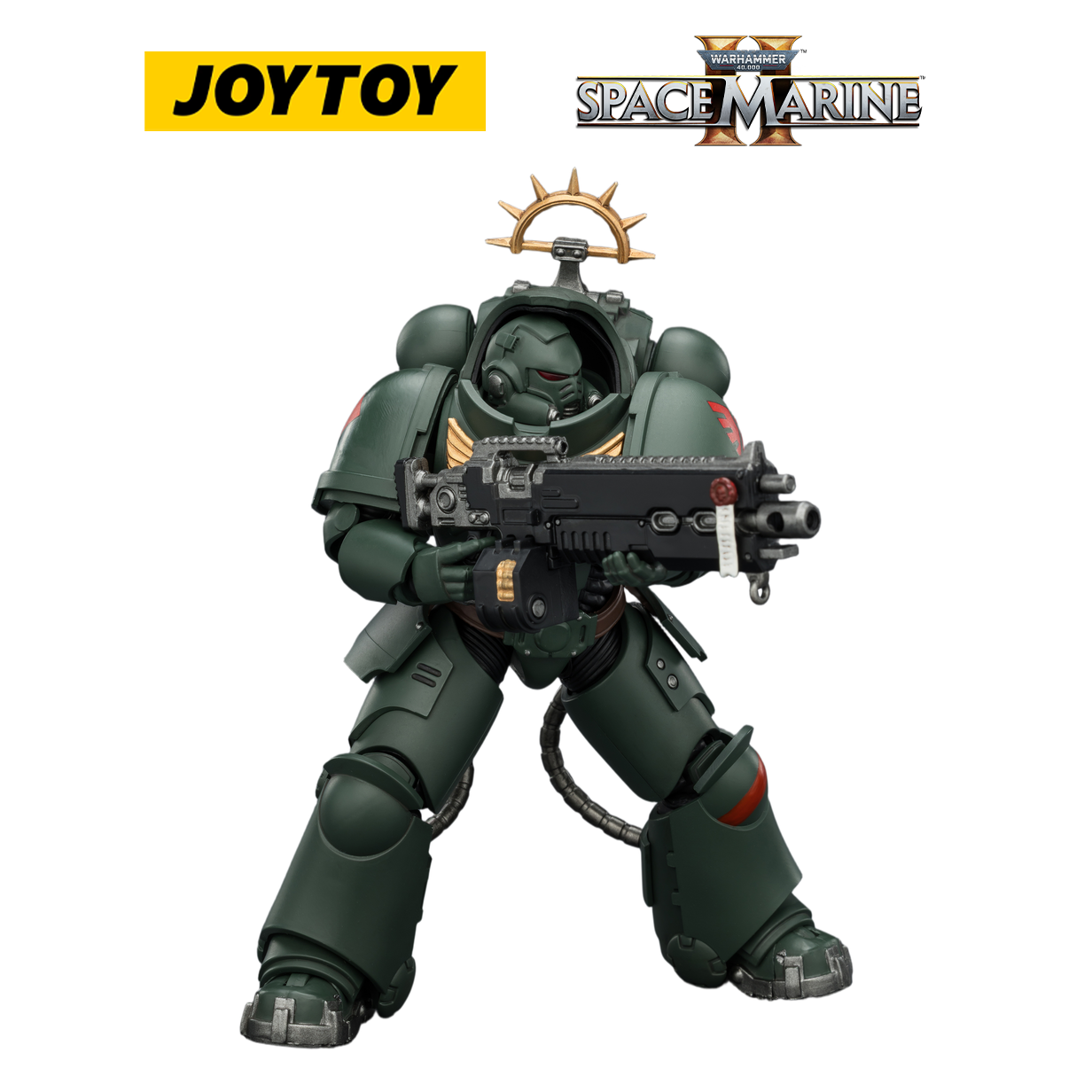 JOYTOY Warhammer 40,000: Space Marine 2 - Game Edition Dark Angels Heavy Intercessor with Heavy Bolt Rifle and Bolt Pistol (1/18 Scale) Preorder