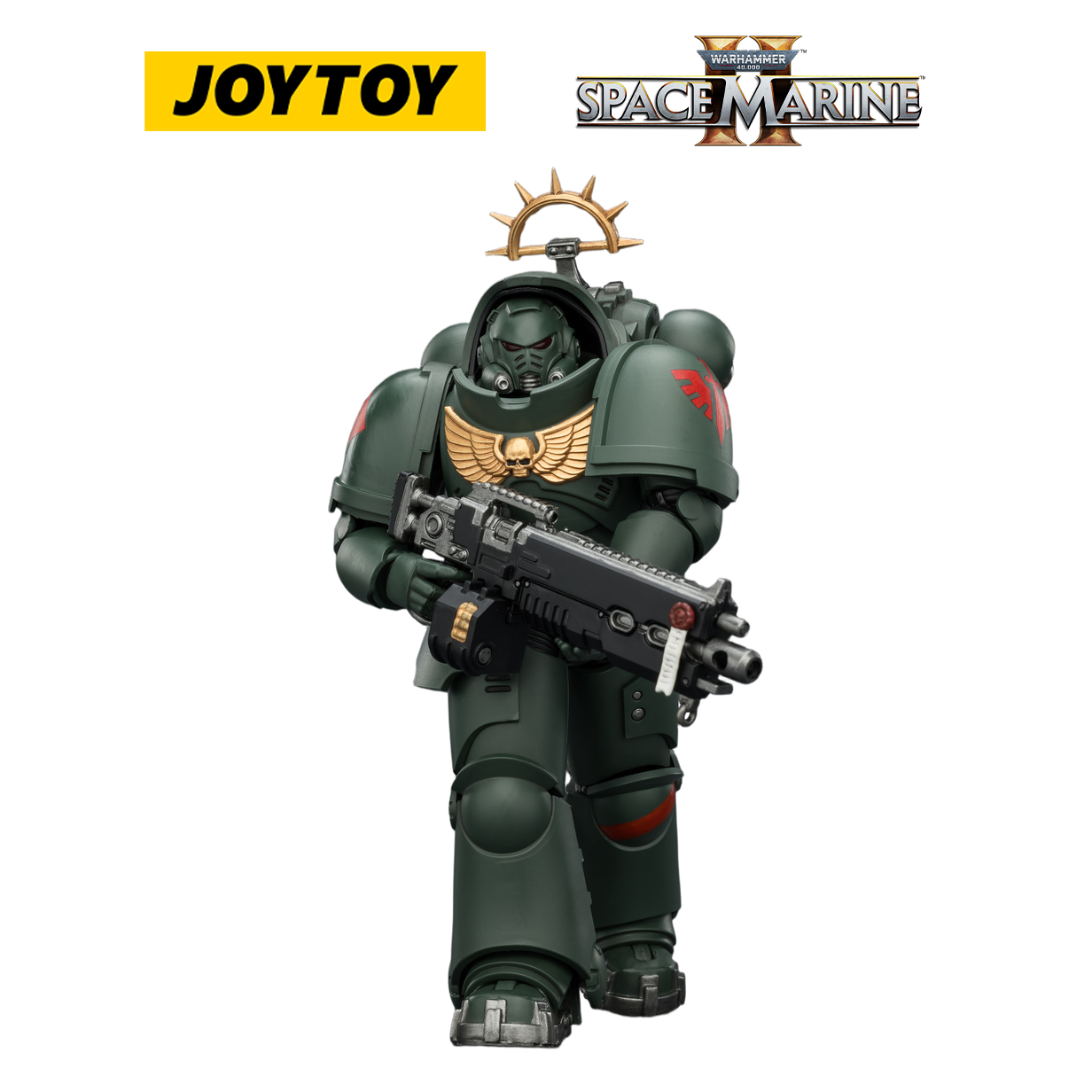 JOYTOY Warhammer 40,000: Space Marine 2 - Game Edition Dark Angels Heavy Intercessor with Heavy Bolt Rifle and Bolt Pistol (1/18 Scale) Preorder