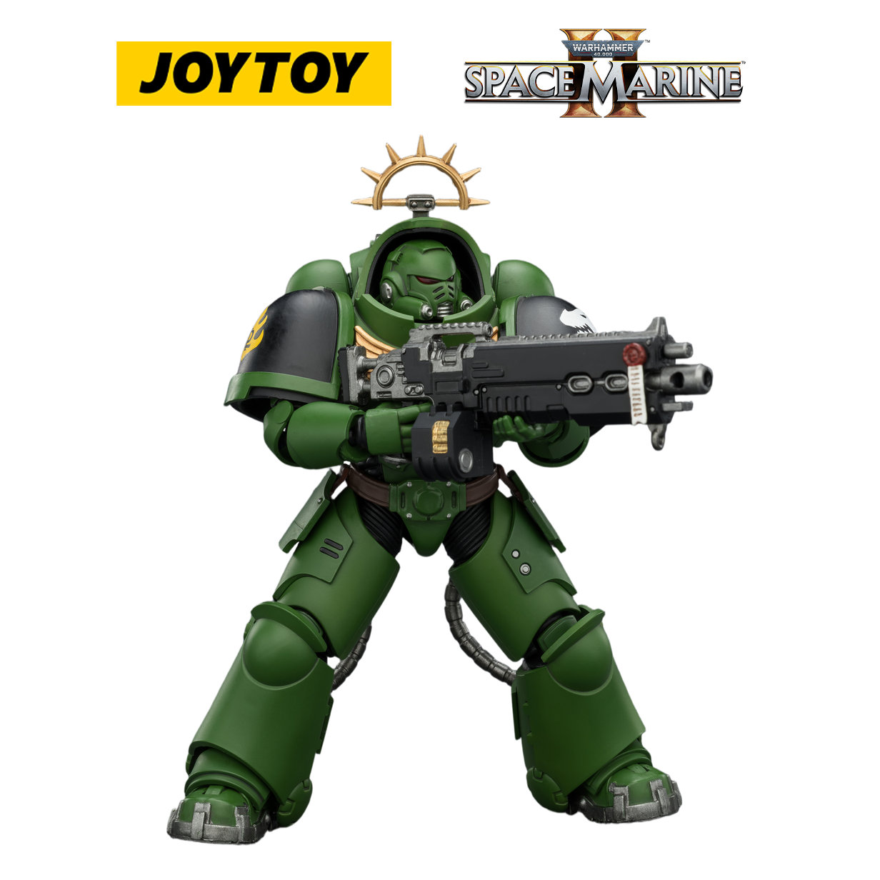 JOYTOY Warhammer 40,000: Space Marine 2 - Game Edition Salamanders Heavy Intercessor with Heavy Bolt Rifle and Bolt Pistol (1/18 Scale) Preorder