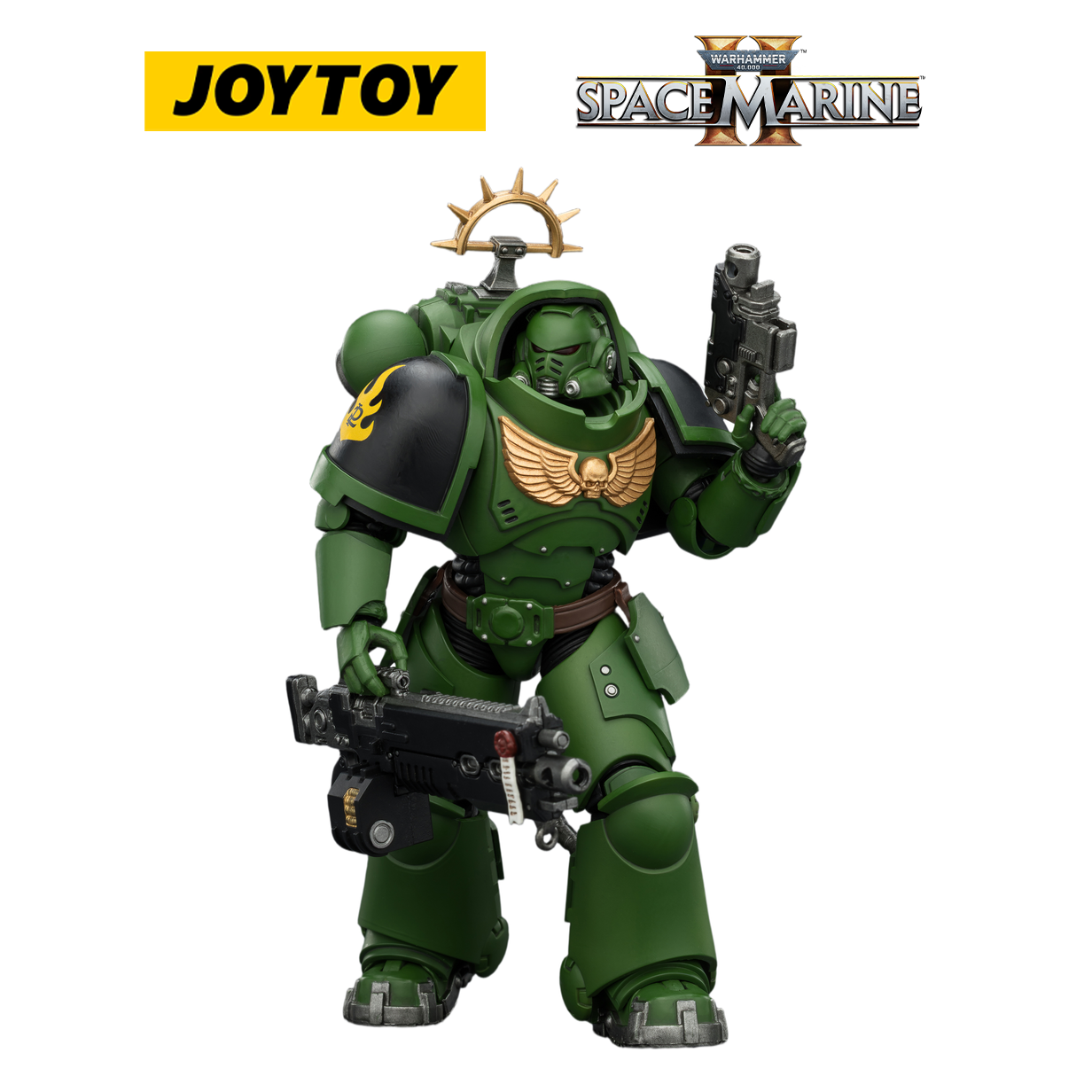 JOYTOY Warhammer 40,000: Space Marine 2 - Game Edition Salamanders Heavy Intercessor with Heavy Bolt Rifle and Bolt Pistol (1/18 Scale) Preorder
