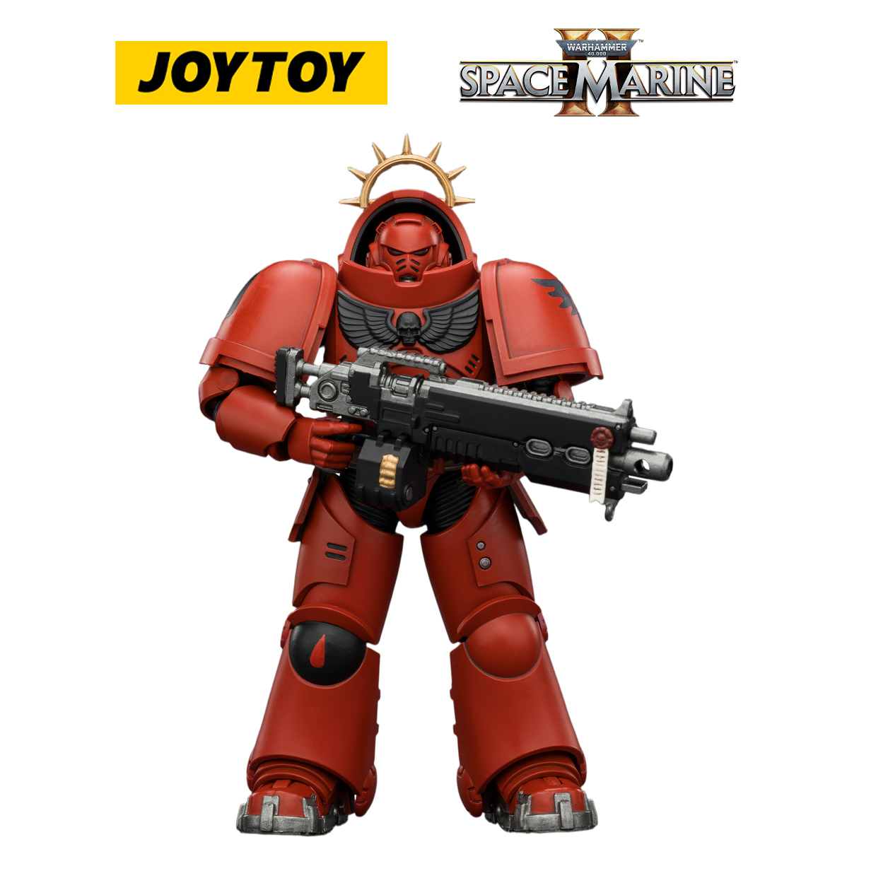 JOYTOY Warhammer 40,000: Space Marine 2 - Game Edition Blood Angels Heavy Intercessor with Heavy Bolt Rifle and Bolt Pistol (1/18 Scale) Preorder