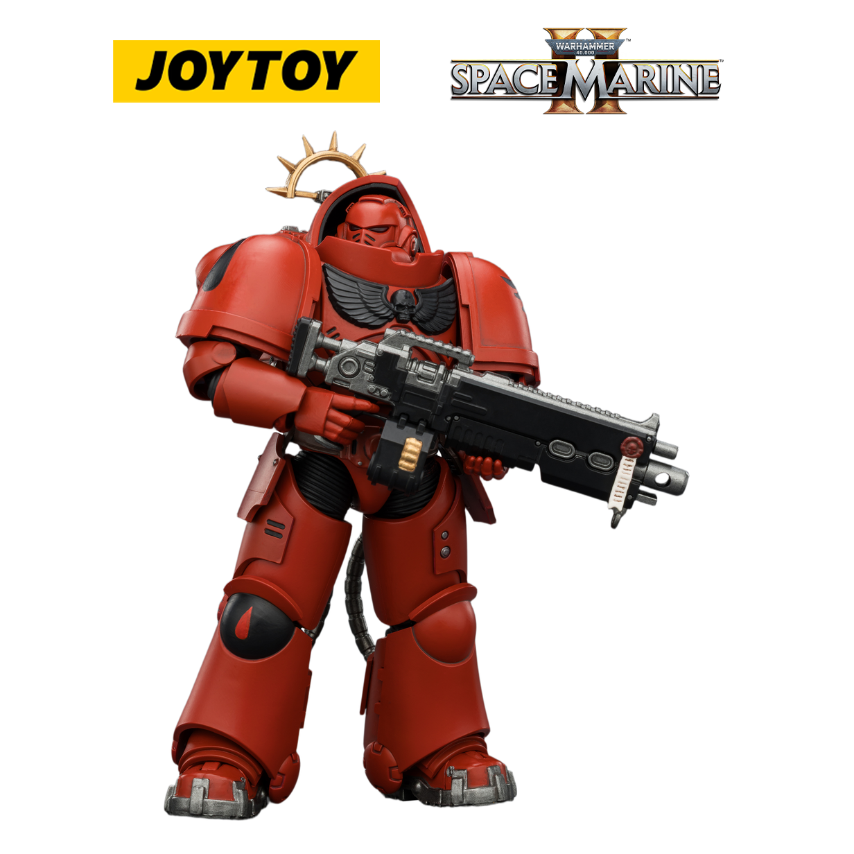 JOYTOY Warhammer 40,000: Space Marine 2 - Game Edition Blood Angels Heavy Intercessor with Heavy Bolt Rifle and Bolt Pistol (1/18 Scale) Preorder