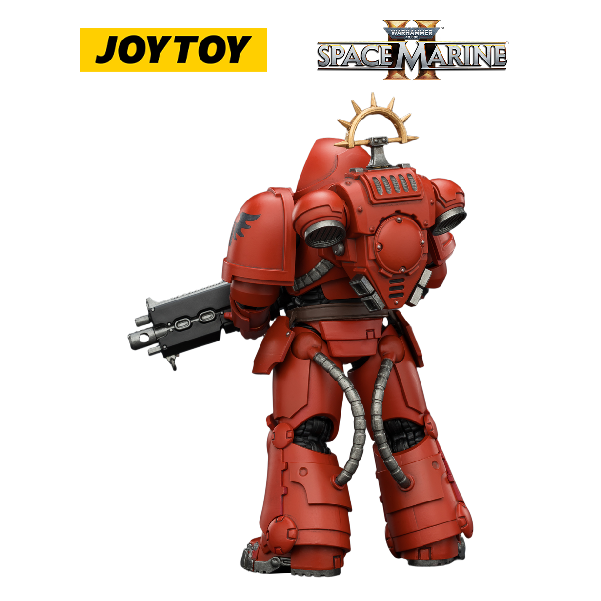 JOYTOY Warhammer 40,000: Space Marine 2 - Game Edition Blood Angels Heavy Intercessor with Heavy Bolt Rifle and Bolt Pistol (1/18 Scale) Preorder