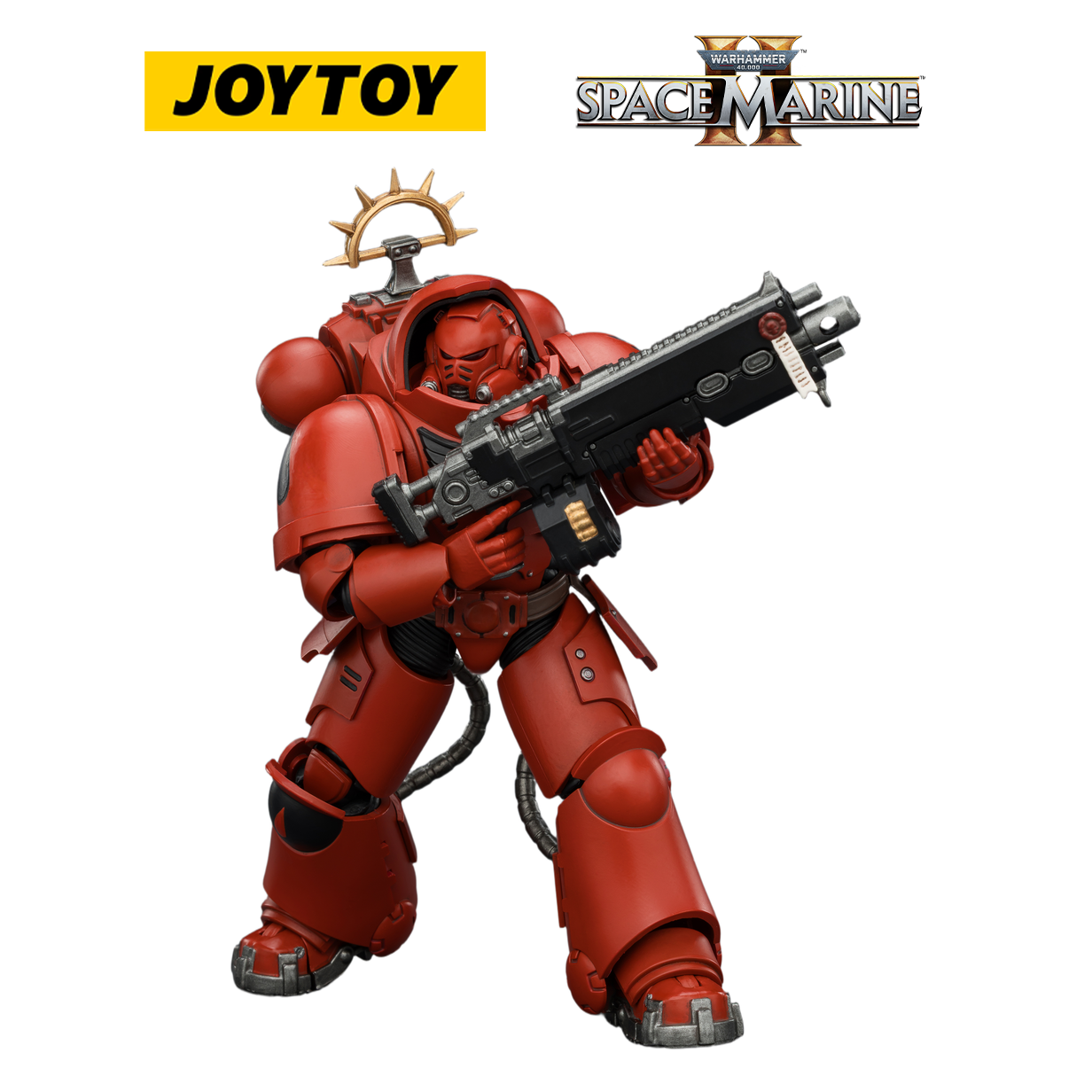 JOYTOY Warhammer 40,000: Space Marine 2 - Game Edition Blood Angels Heavy Intercessor with Heavy Bolt Rifle and Bolt Pistol (1/18 Scale) Preorder