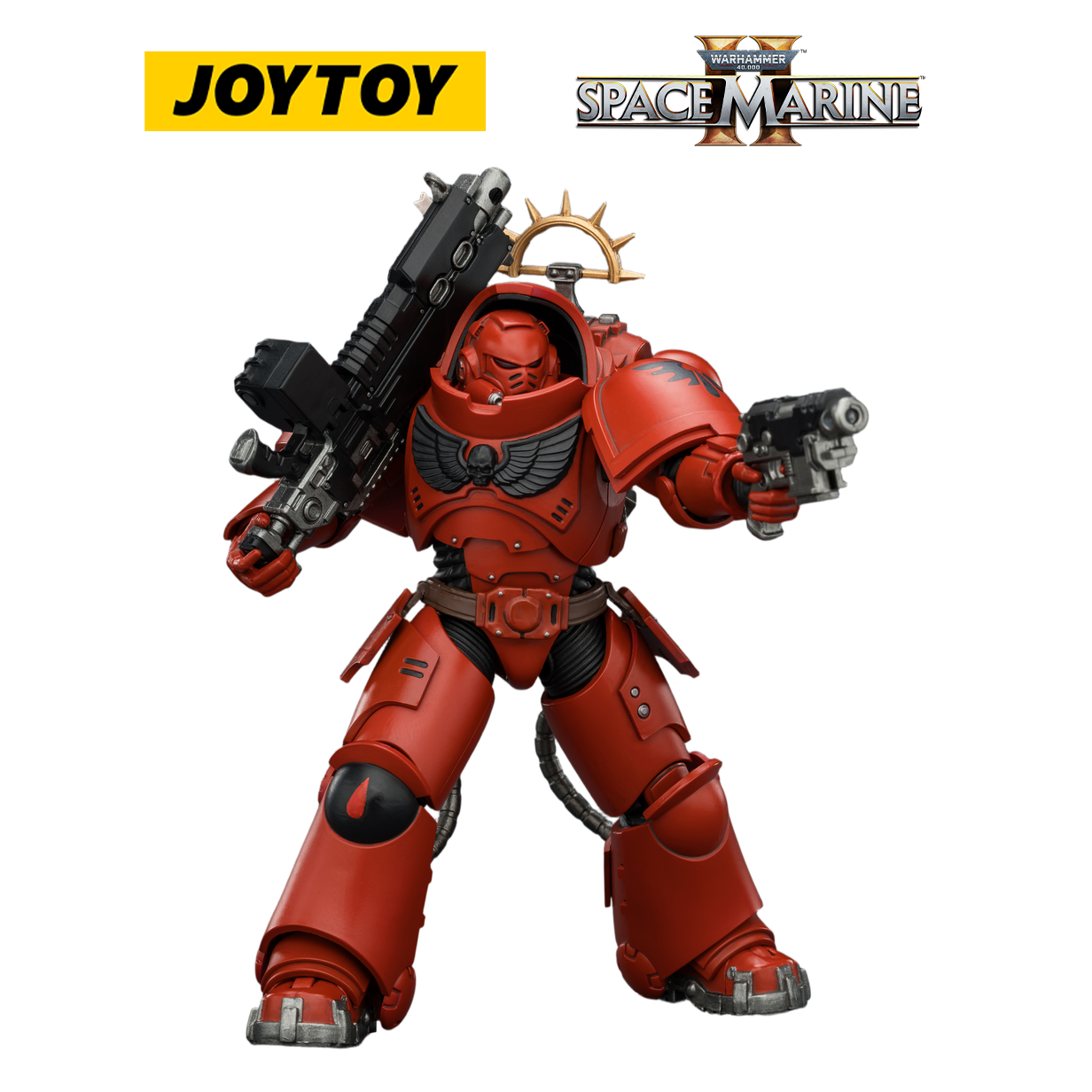JOYTOY Warhammer 40,000: Space Marine 2 - Game Edition Blood Angels Heavy Intercessor with Heavy Bolt Rifle and Bolt Pistol (1/18 Scale) Preorder