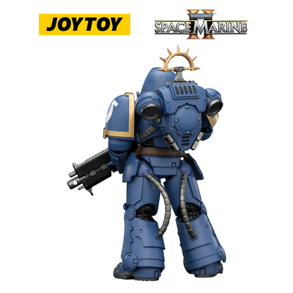 JOYTOY Warhammer 40,000: Space Marine 2 - Game Edition Ultramarines Heavy Intercessor with Heavy Bolt Rifle and Bolt Pistol (1/18 Scale) Preorder