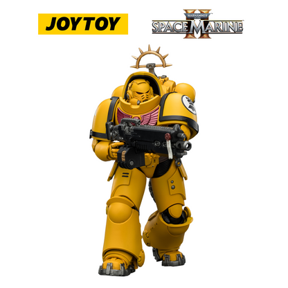 JOYTOY Warhammer 40,000: Space Marine 2 - Game Edition Imperial Fists Heavy Intercessor with Heavy Bolt Rifle and Bolt Pistol (1/18 Scale) Preorder