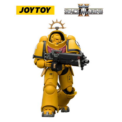 JOYTOY Warhammer 40,000: Space Marine 2 - Game Edition Imperial Fists Heavy Intercessor with Heavy Bolt Rifle and Bolt Pistol (1/18 Scale) Preorder