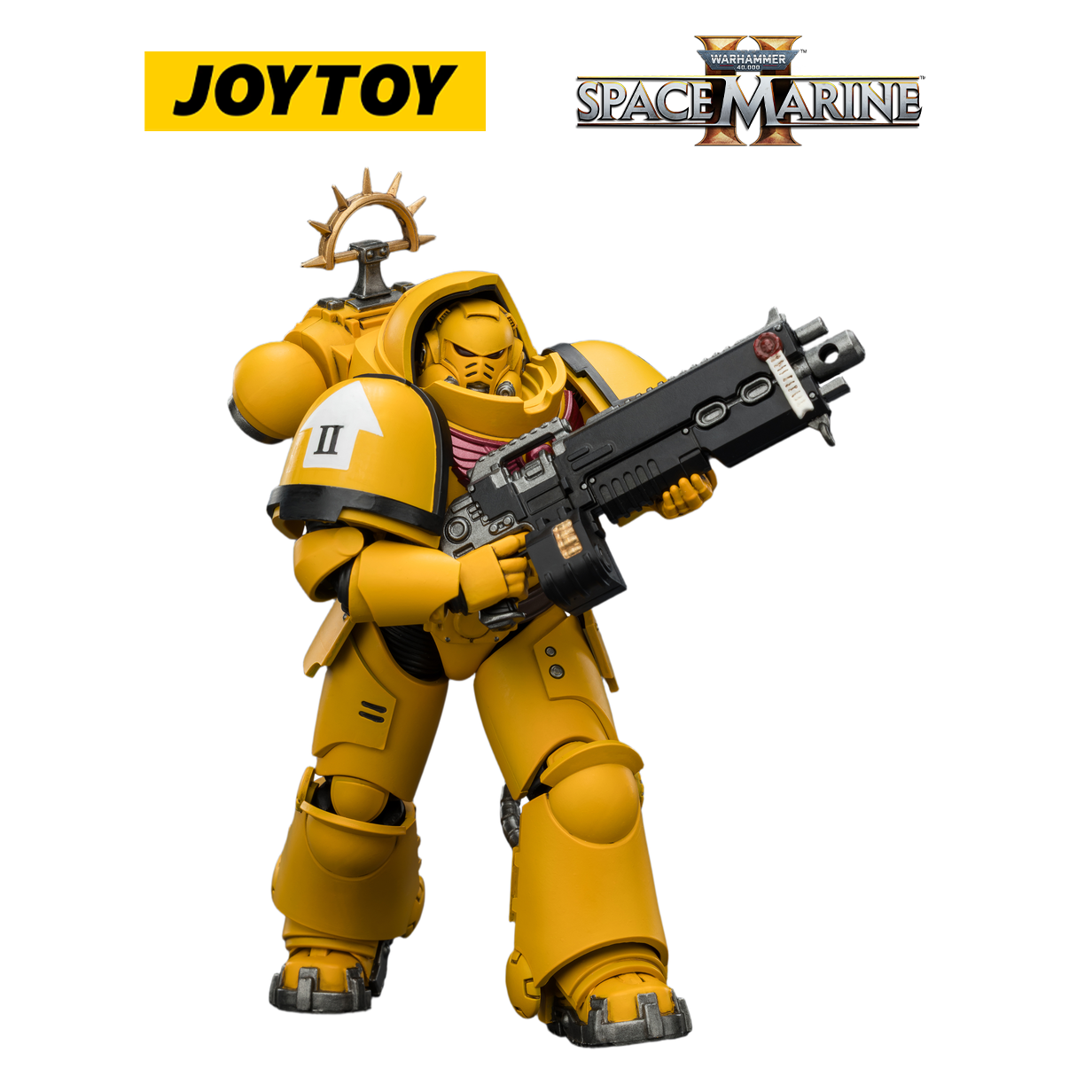 JOYTOY Warhammer 40,000: Space Marine 2 - Game Edition Imperial Fists Heavy Intercessor with Heavy Bolt Rifle and Bolt Pistol (1/18 Scale) Preorder